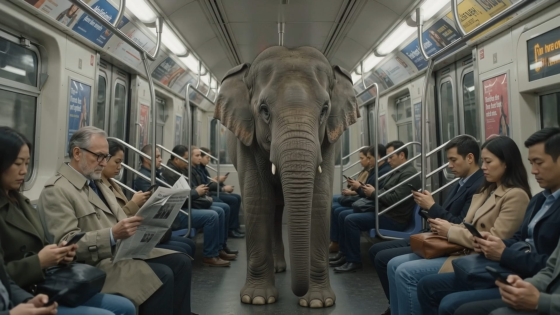 Elephant Takes the Train