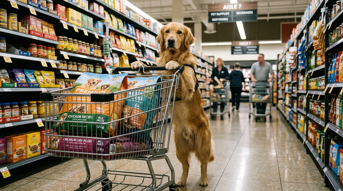 Grocery Shopping Dog