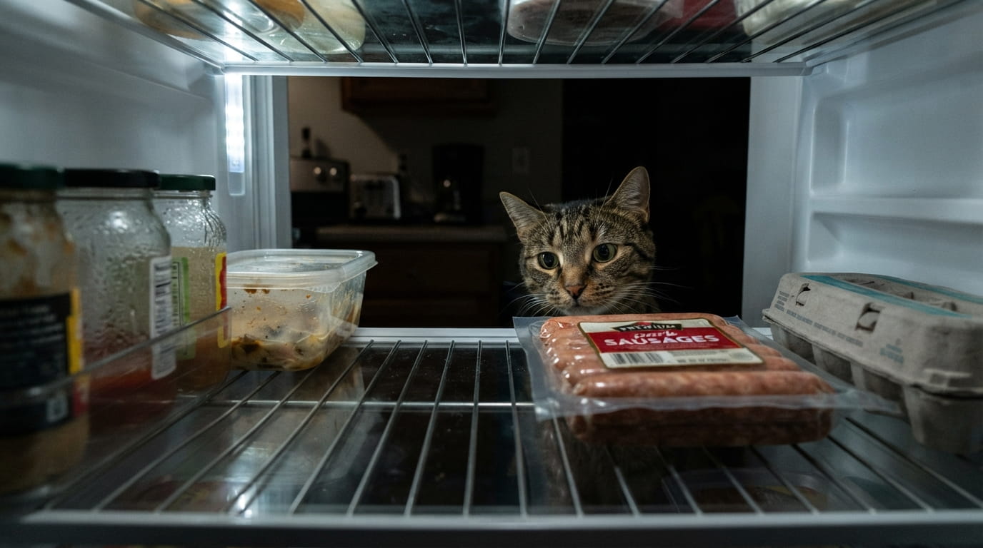 Cat’s Fridge Snack Mission